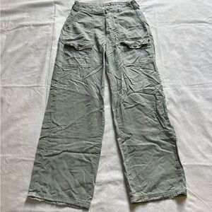 American Eagle Outfitters Wide Leg Pants in Light Green